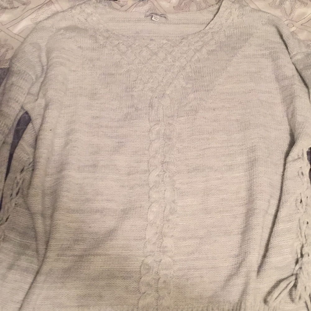 Grey knitted sweater